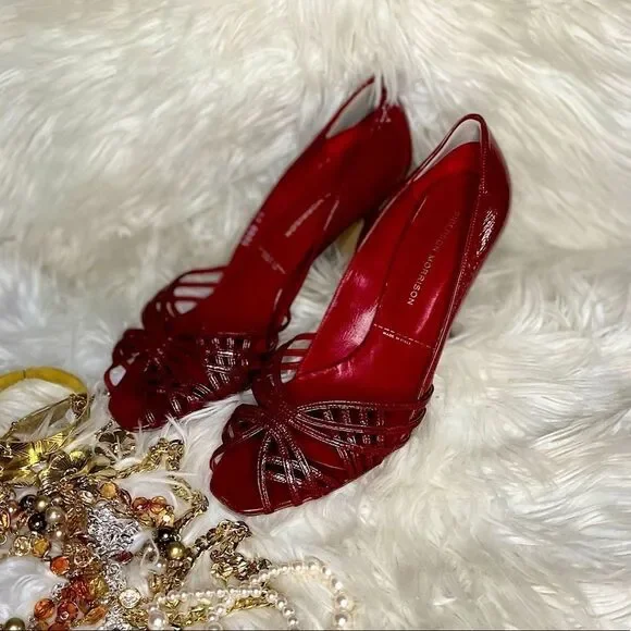 Sigerson Morrison Red Leather Heels​​​ - Picture 2 of 14